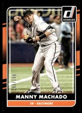 2016 Donruss #72 Manny Machado Black Border /199 Baltimore Orioles