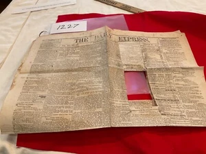 1227 CIVIL WAR PETERSBURG VIRGINIA CONFEDERATE NEWSPAPER 1862 FRONTLINE AS IS - Picture 1 of 19