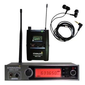 UHF Wireless Monitor Microphone Headset Lavalier DJ Stage Recording Bodypack Mic - Picture 1 of 12