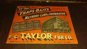 Original 1947-48 F.C. Taylor Fur Co. Trapping Jagd Falle/Jagd Katalog sehr guter Zustand - Bild 1 von 12