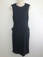 KitX by Kit Willow womens dress size 8 black wool blend sleeveless peplum lined