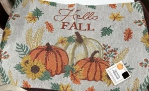 Perfect Harvest Tapestry Hello Fall Placemats - Picture 1 of 4