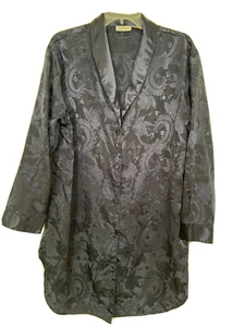 Camisa de dormir satinada vintage para mujer Kathryn azul marino talla L - Imagen 1 de 4