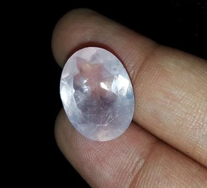 Piedras preciosas sueltas de cuarzo rosa 100 % natural de 8,47 quilates forma ovalada para anillo gema certificada - Imagen 1 de 7