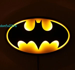 The Batman Logo LED Night Light Atmosphere Bedroom Wireless Remote Xmas Gift New - Picture 1 of 12