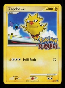 Pokemon Card Zapdos 8/16 Rumble Promo Switch Nintendo Rare EX 2009 - Picture 1 of 2