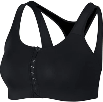 NEW! Nike [XS] Women's SHAPE Padded Zip Sports/Yoga Bra, Black, AT4294-011 - Image 1 of 3