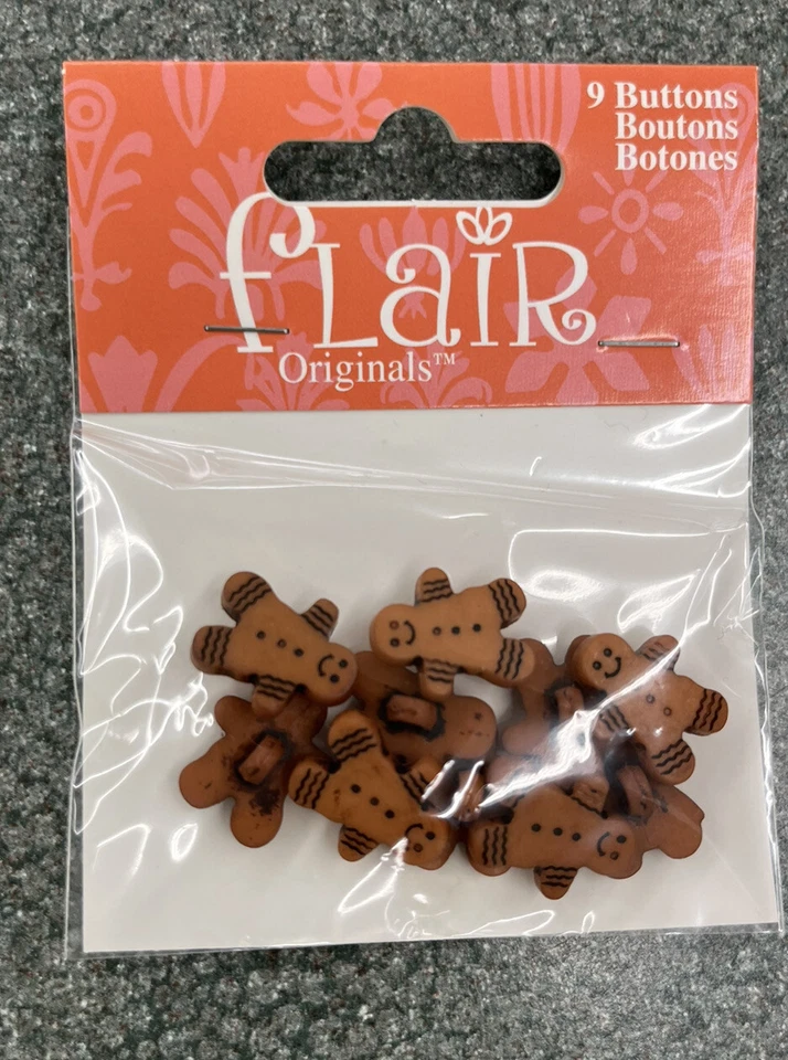 gingerbread person shank BUTTONS - Image 1 of 1