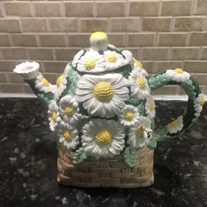 Seattle Usa Inspirado Daisies Ceramic Teapot - Picture 1 of 3