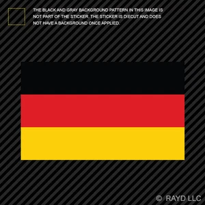 4 "Bandera alemana pegatina troquelada calcomanía autoadhesivo vinilo Alemania - Imagen 1 de 1