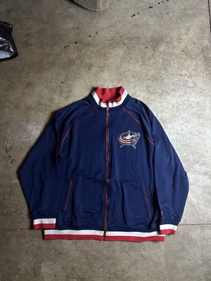VINTAGE CCM Columbus Blue Jackets full-zip track jacket SIZE 2XL - Image 1 of 4
