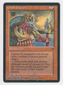 Silver Signed Orcish Veteran HP Artist Melissa A. Benson Fallen Empires 1994 MTG - Picture 1 of 2