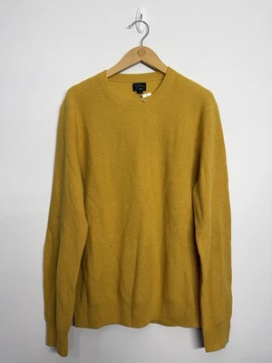 Suéter J.Crew 100% Cachemira Waffle Cuello Redondo Vara Dorada Talla Grande Foto 1 de 4