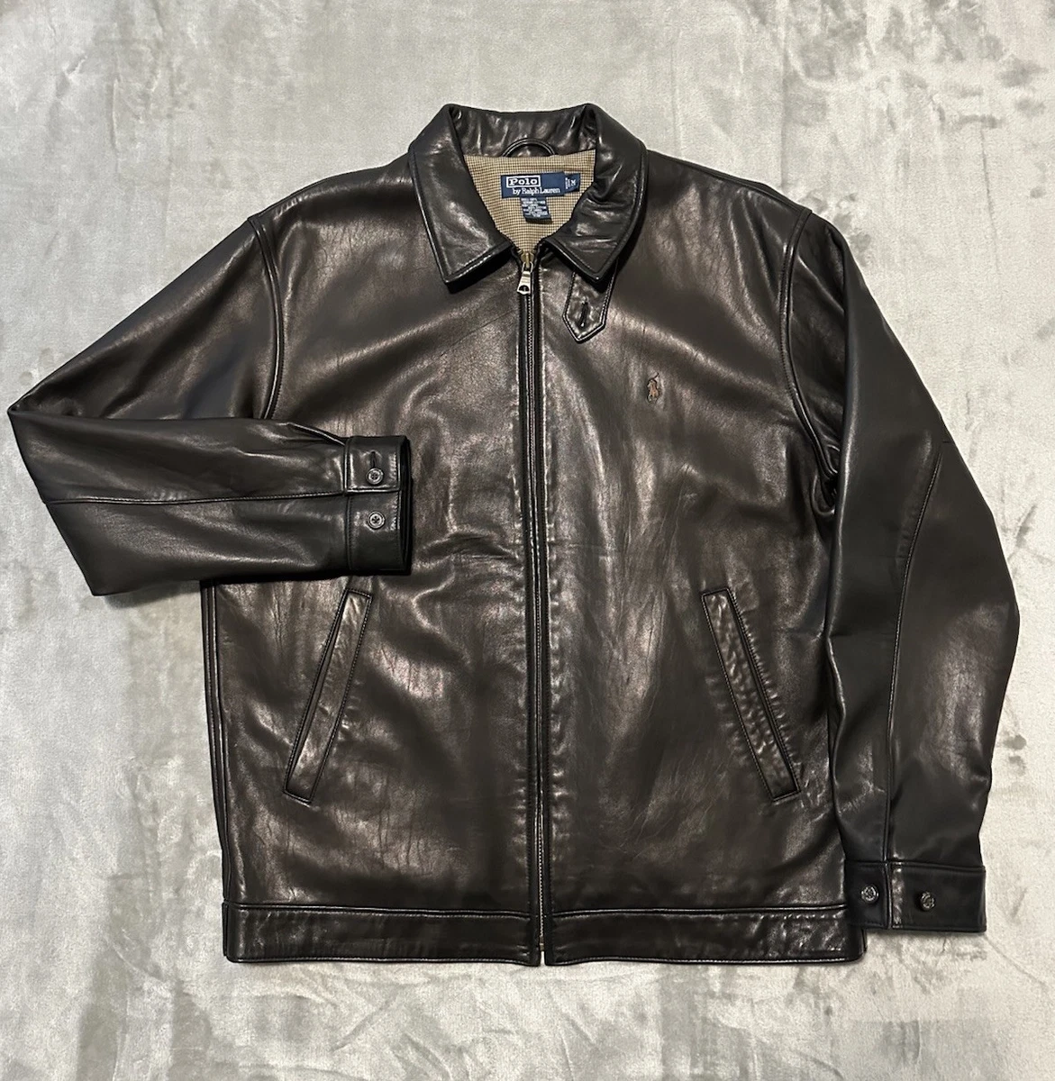 1990s レザー Polo Ralph Lauren Leather Coat Vintage 90s Polo Ralph Lauren Men's Light Brown Leather Jacket