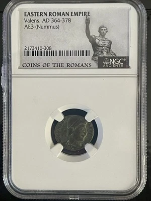 NGC Certified Ancient Roman Coin Valens AD 364-378 - Image 1 of 2