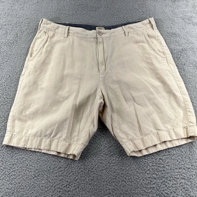Pantalones Cortos Faherty Para Hombre 34 Caqui Todo el Día Lino Exterior Senderismo Playa Foto 1 de 4