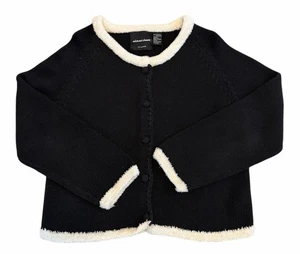 Cárdigan suéter vintage Michael Simon para mujer grande negro manga larga abotonada - Imagen 1 de 3