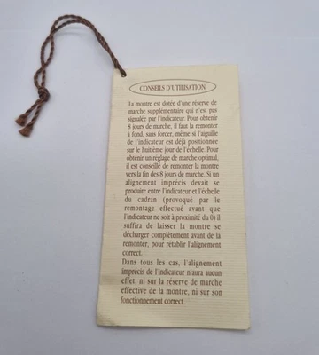 Eberhard & Co. Eberhard 8 days instructions for use folding paper good condition - Immagine 1 di 4