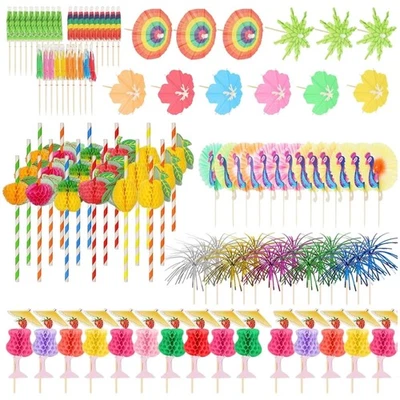 120 Stück Cocktail Deko, 3D Papier Cocktail Schirmchen, Cocktail Zubehör, G - Bild 1 von 4