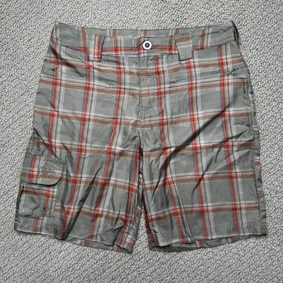 Shorts feminino Cabela UPF 50 laranja bronzeado xadrez caminhada ao ar livre tamanho 6 - Imagem 1 de 4