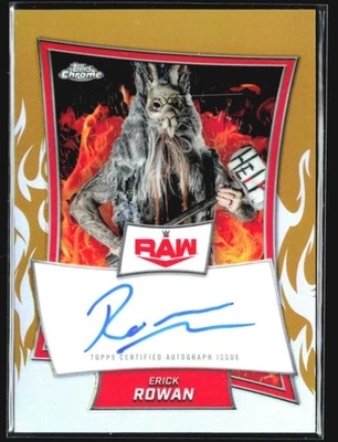 2025 Topps Chrome WWE Erick Rowan Gold Refractor Auto /50 - Image 1 of 2