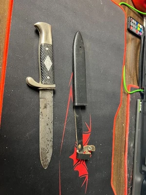 Cuchillo de caza y vaina de metal K3 vintage RARO Solingen Alemania Daga Scout Foto 1 de 4