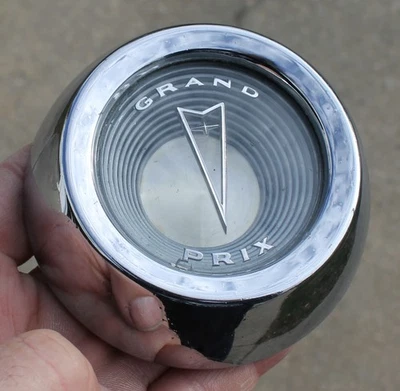 1964 Pontiac Grand Prix Steering Wheel Center / Horn Button "Broken Clips" - Image 1 of 4