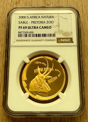 South Africa 2000 Gold 1 oz Natura NGC PF69UC Sable - Pretoria Zoo - Image 1 of 2