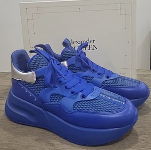 Alexander McQueen Oversized Sneaker Ultramarine Blue Silver 42 / 9 $850 - Picture 1 of 5