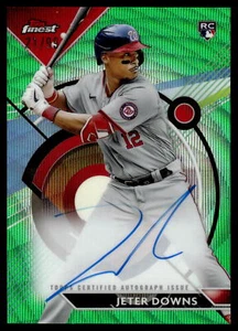 2023 Topps Finest JETER DOWNS GREEN WAVE REFRACTOR AUTO 21/99 RED SOX RC FA-JD - Bild 1 von 2