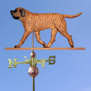 Mastino intagliato a mano dipinto a mano cane basswood banderuola albicocca - Foto 1 di 1