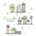 Pvc Potted Green Leaf Plants Wall Sticker Living Room Decor Mural Diy Home Decal
