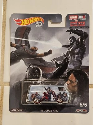 HOT WHEELS '66 Dodge A100 Pop Culture Marvel Concept Art Capt America FKY40 2018 - Image 1 of 2