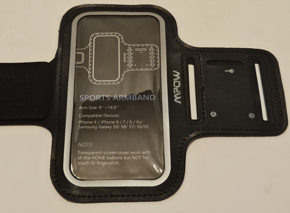 Cell Phone Exercise Armband Case holds variety of phones. Sportsband 14X7 Cm - Image 1 of 4