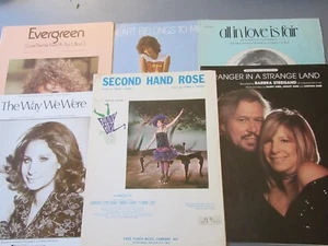 BARBRA STREISAND Sheet Music Lot Way We Were, My Heart Belongs To You BARRY GIBB - Picture 1 of 8