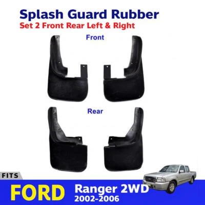 Splash Guard Rubber Mud Flaps Front Rear For Ford Ranger 2WD Pickup 2003-2006 Foto 1 de 4