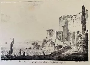 ANSICHT DER ALTEN BEFESTIGUNGEN GOLF VON NEAPEL GOLFO DI NAPOLI BÜRGERLICH 1817 - Bild 1 von 2