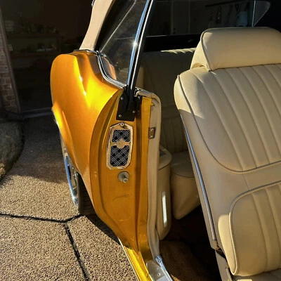 1970-1985 Olds Toronado chrome mesh door jamb vents Tiarra triple weave jams - Image 1 of 4