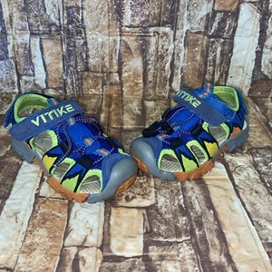 Vitike Boys VITKE None Hook and Loop Sandals, Blue, Size 1 (8” Inches) - Picture 1 of 10