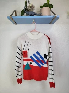 Vintage 90s Prezzia abstract geometric sweater Size/ Small - Picture 1 of 4