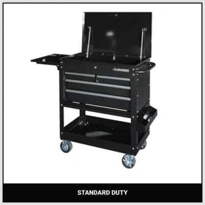 Tool Storage 33"W Mechanics Cart with Extended Side Table and Bottle Tray - Picture 1 of 8
