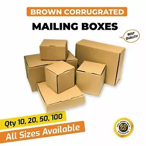 Mailing Boxes Small Medium Large Kraft Cardboard Mailer Boxes - Picture 1 of 39