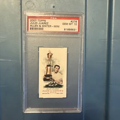 2007 Topps Allen & Gunter - Mini. Julio Juarez PSA 10 Gem My - Image 1 of 2