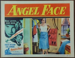 Mona Freeman taking off her dress Otto Preminger Angel face org Lobby Card 667