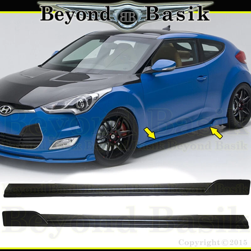 Kit de carrocería de faldón lateral de 2 piezas estilo secuencia no turbo para Hyundai Veloster 2012-2017 Foto 1 de 2
