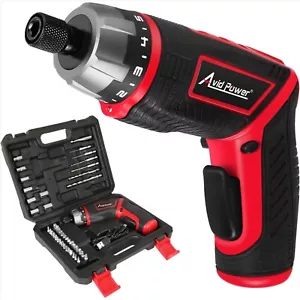 Compact 44-Piece 4V Cordless Screw Gun with Adjustable Torque & USB Charge - Picture 1 of 11