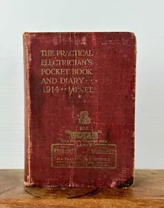 The Practical Electrician's Pocket Book Diary 1914 Rentell & Co Vintage Adverts - Bild 1 von 15