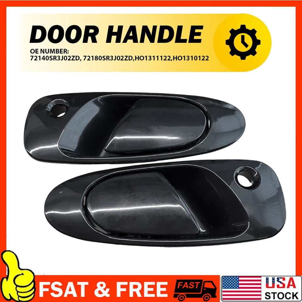 For HONDA 3DR CIVIC 92-95 EG3 EG4 EG6 EG8 EG9 EJ1 Outer Door Handle R&L SET - Image 1 of 4