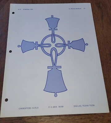 B-25 A Modal Air Choristers Guild Hand Bell Spiritual Ephemera Sheet Music - Image 1 of 3