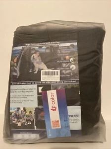 Revestimiento de carga impermeable para mascotas F-color SUV ~ 2 bolsillos con solapa de parachoques ~ negro - Imagen 1 de 6